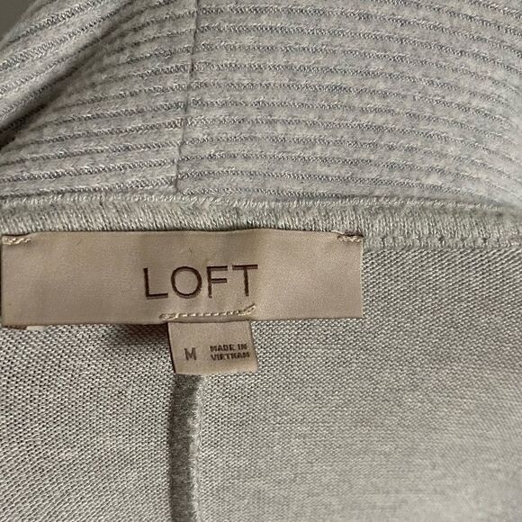 LOFT Open Front Cardigan Sweater || SZ M || Light Pale Blue - Picture 3 of 12